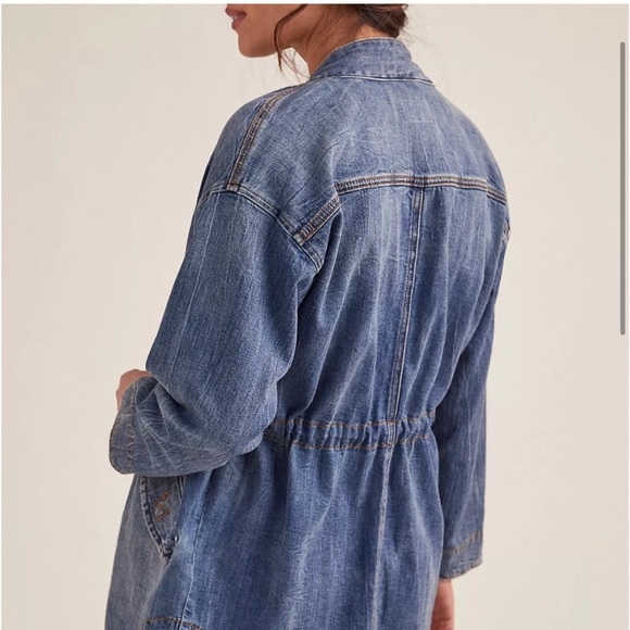 Pilcro Anthropologie Denim Jean Kimono Jacket M - Picture 3 of 10